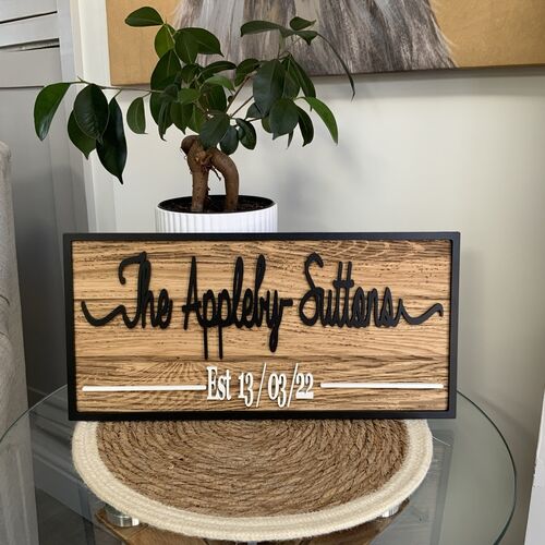 Rustic Wall Decor | Custom Name Sign | Personalised Family Sign | Established Sign