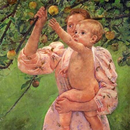Child Picking a Fruit