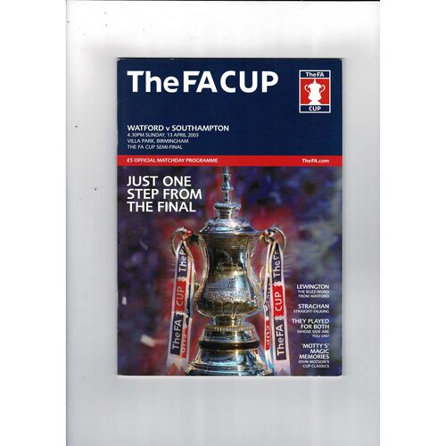 2003 Watford v Southampton FA Cup Semi Final Football Programme