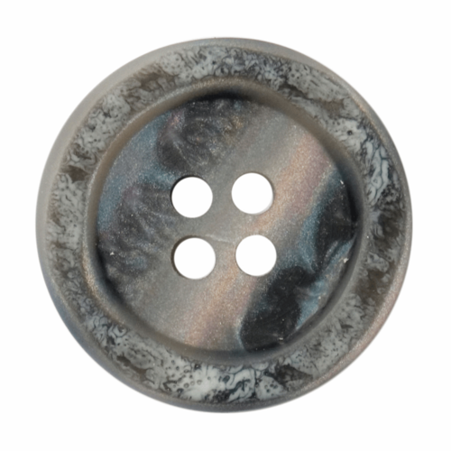 Round Button Varigated 23mm Light Grey