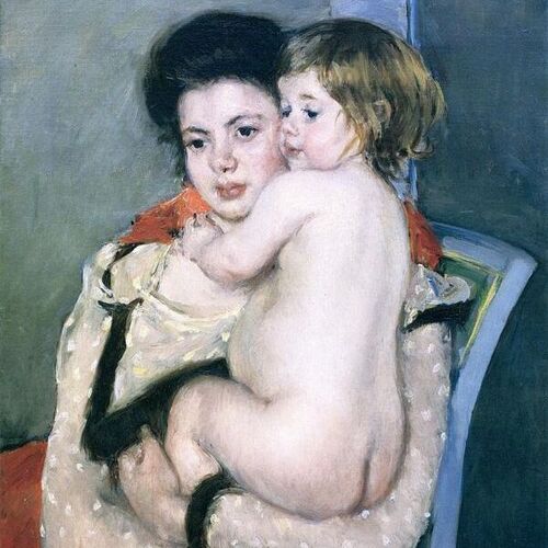 Reine Lefebvre Holding a Nude Baby