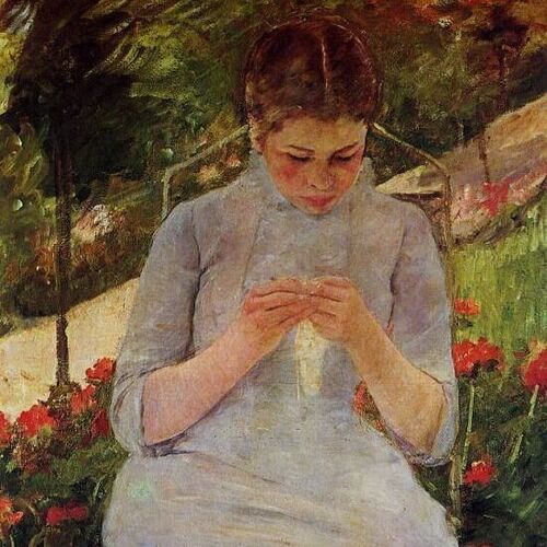 Woman with Needlework
