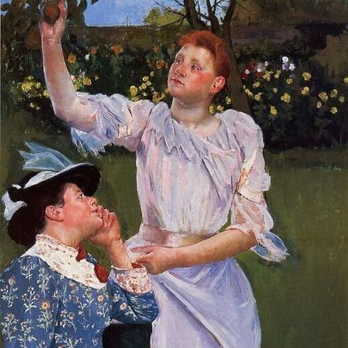 Young Woman Picking Fruit