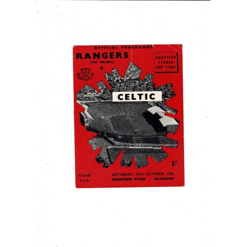 Scottish League Cup Final Football Programmes