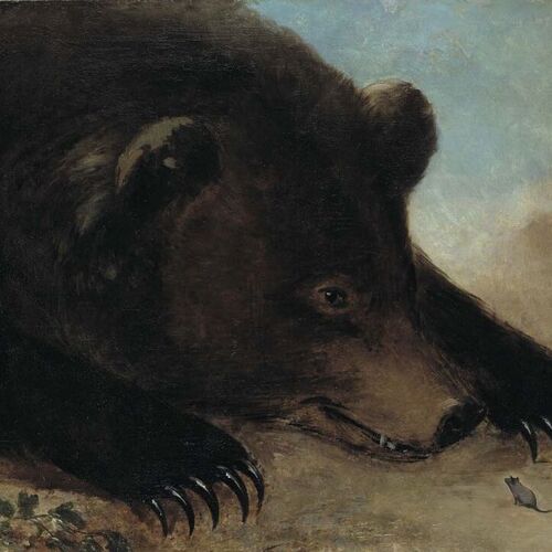 Portraits of a Grizzly Bear and Mouse