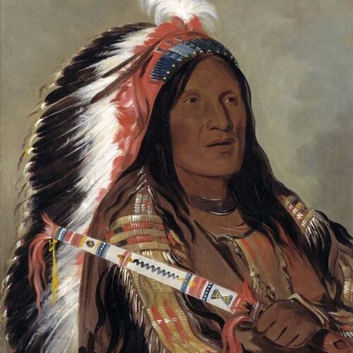 Táh-téck-a-da-háir, Steep Wind, a Brave of the Bad Arrow Points Band