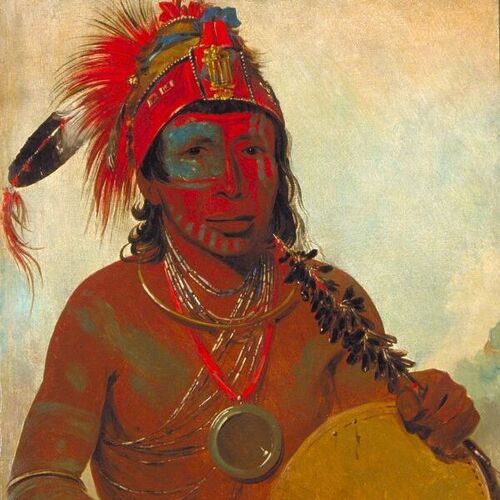 Tóh-to-wah-kón-da-pee, Blue Medicine, a Medicine Man of the Ting-ta-to-ah Band
