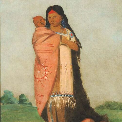 Tsee-moúnt, Great Wonder, Carrying Her Baby in Her Robe