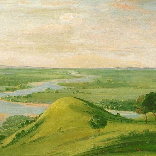 View of the Junction of the Red River and the False Washita, in Texas