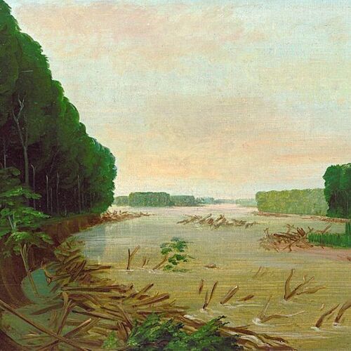 View on the Missouri, Alluvial Banks Falling in, 600 Miles above St. Louis