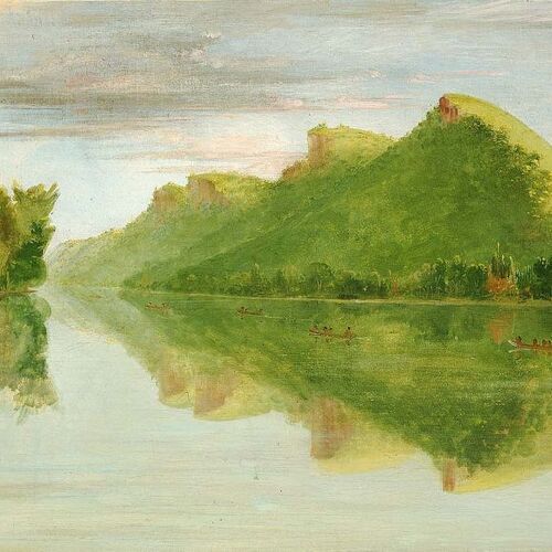 View on the Upper Mississippi, Beautiful Prairie Bluffs