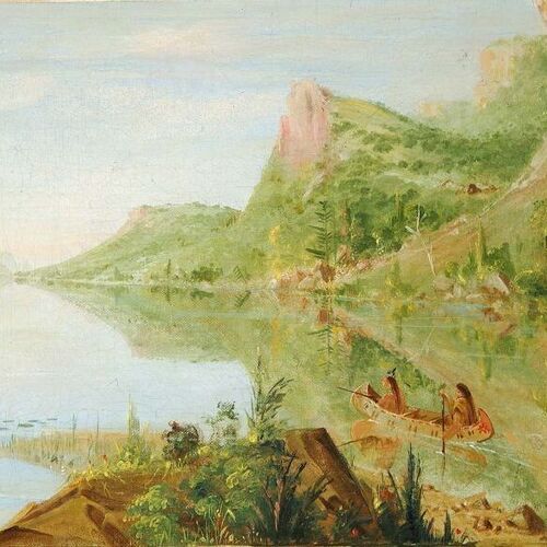 View on the Wisconsin River, Winnebago Shooting Ducks