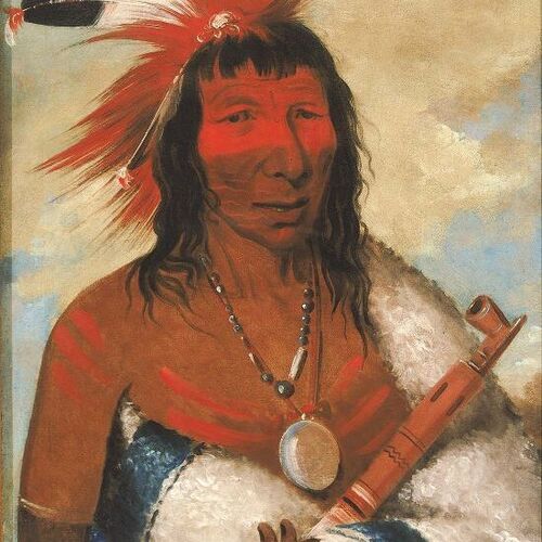 Wá-nah-de-túnk-ah, Big Eagle (or Black Dog), Chief of the O‑hah-kas-ka-toh-y-an-te Band