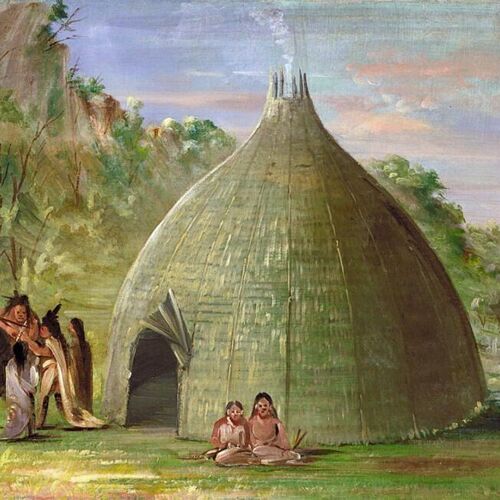 Wichita Lodge, Thatched with Prairie Grass