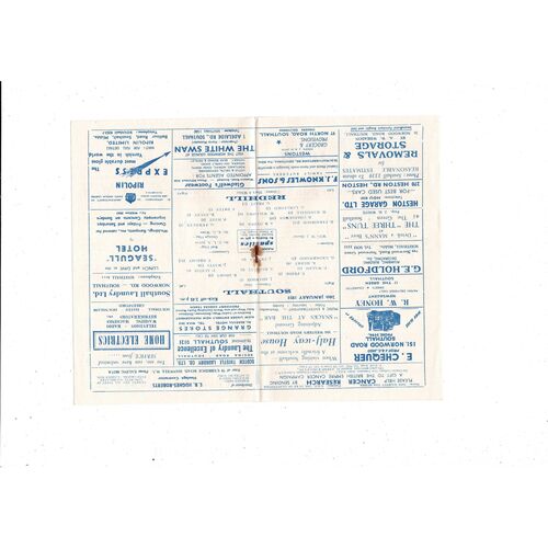 1958/59 Southall v Redhill FA Amateur Cup Football Programme