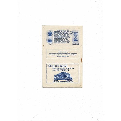 1954/55 Barnet v Walthamstow Avenue London Senior Cup Semi Final Football Programme @ Finchley