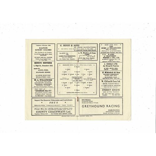 1954/55 Hounslow Town v Carshalton Athletic Amateur Cup Replay Football Programme