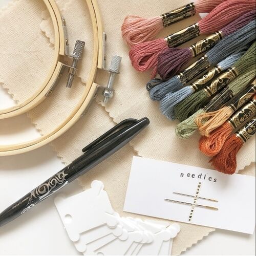Beginner Embroidery Kit and Stitch Sampler by Mindful Mantra