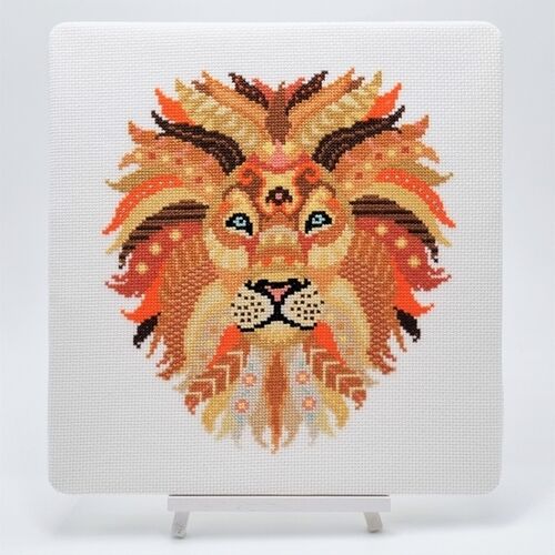 Mandala Lion Cross Stitch Kit by Meloca Designs