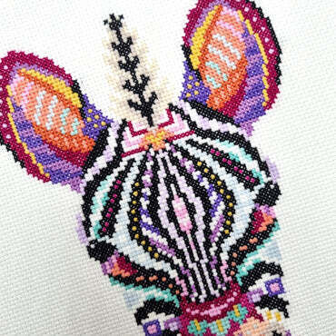 Mandala Zebra Cross Stitch Kit by Meloca Designs