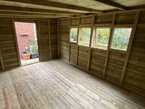 #001 16x10 Pent with Log Store