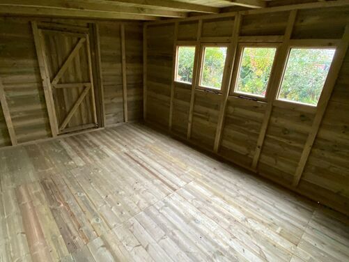 #001 16x10 Pent with Log Store