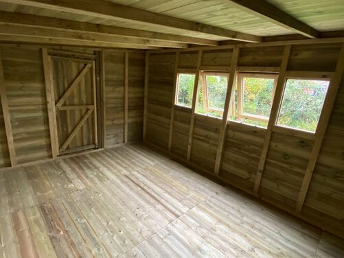 #001 16x10 Pent with Log Store