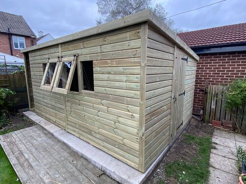 #001 16x10 Pent with Log Store