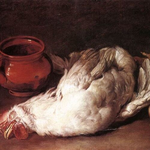 Still Life with Hen, Onion and Pot
