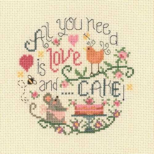 Folk Art - Love & Cake - Cross Stitch Kit