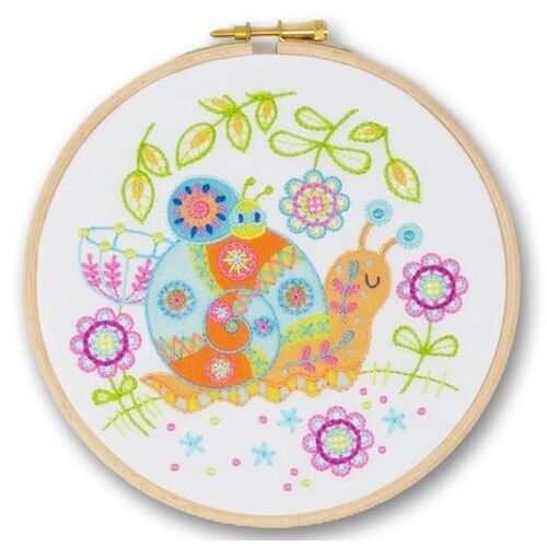 My Embroidery Kit - Floral Snail