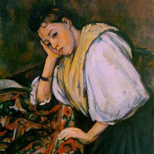 Young Italian Girl Resting on Her Elbow