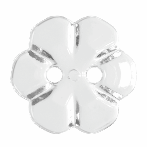 Flower Shape Buttons 17.5mm - Clear