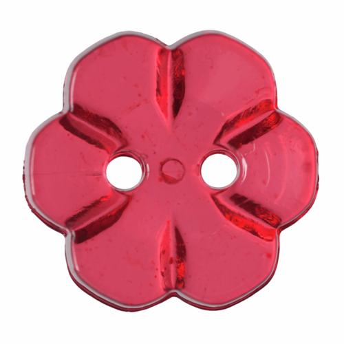 Flower Shape Buttons 17.5mm - Red