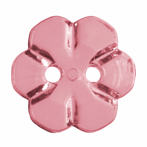 Flower Shape Buttons 17.5mm - Hot Pink