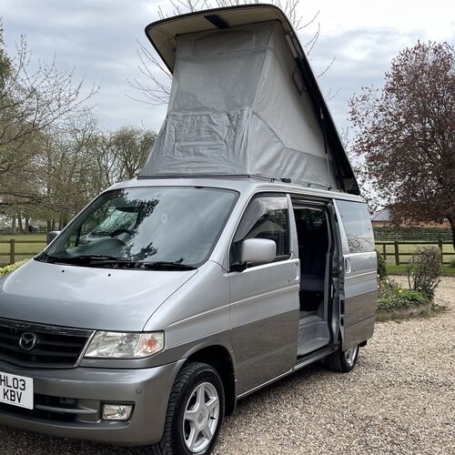 (03)reg Mazda Bongo 2.5TD Camper Van 4 Berth Silver Grey Electric Roof
