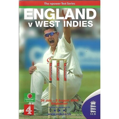 England v West Indies - Cricket Programmes at Bob's Sporting Memorabilia