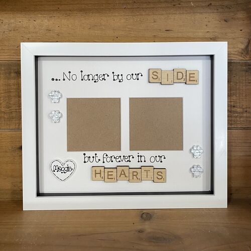 Large “ no longer by our side “ pet memorial frame