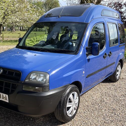 2004 (04)reg Fiat Doblo Micro Camper Van 1.9 JTD 2 Berth Blue Good Spec