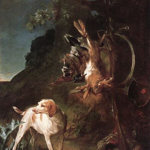 Game Still-Life with Hunting Dog