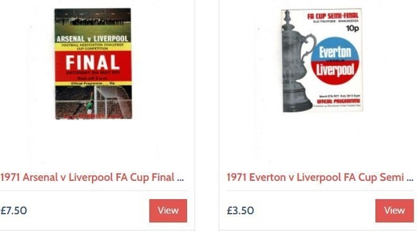 Liverpool away programmes - Bob's football programmes