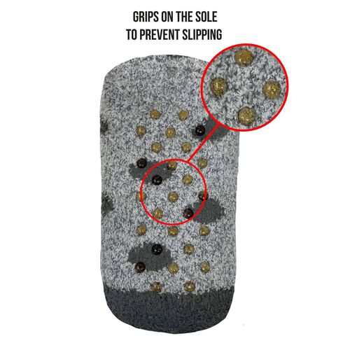 Bramble Ladies Non Slip Panda Lounge Socks