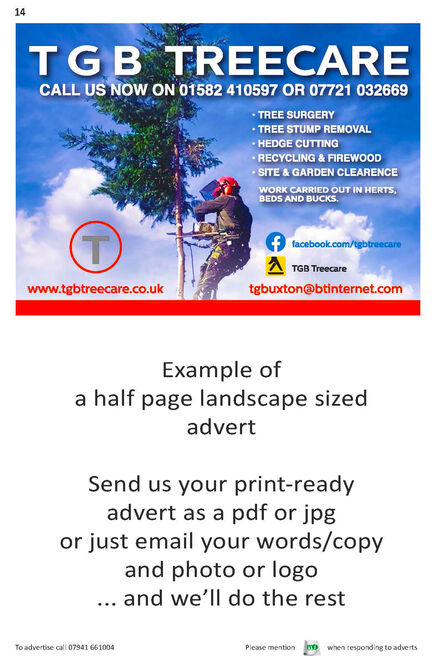 1/2 Page Landscape Advert