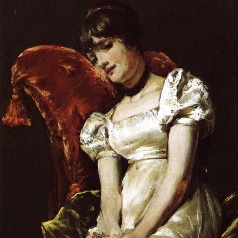 Young Girl with Flowers