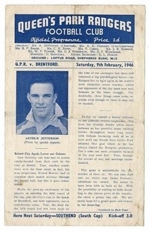 1945/46 Queens Park Rangers v Brentford Football Programme