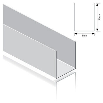 72mm Extra Deep Track 70mm Flange 3.0 m (pack 10)