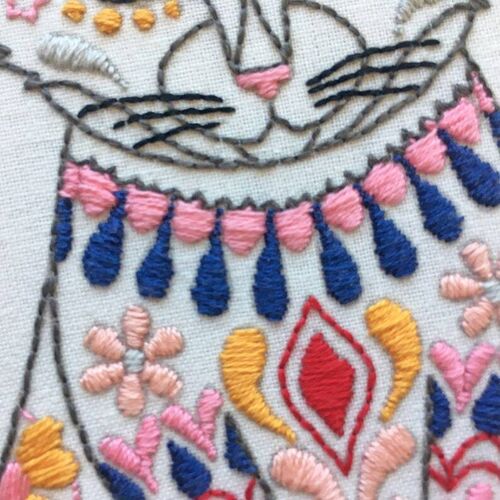 Cat Embroidery Kit