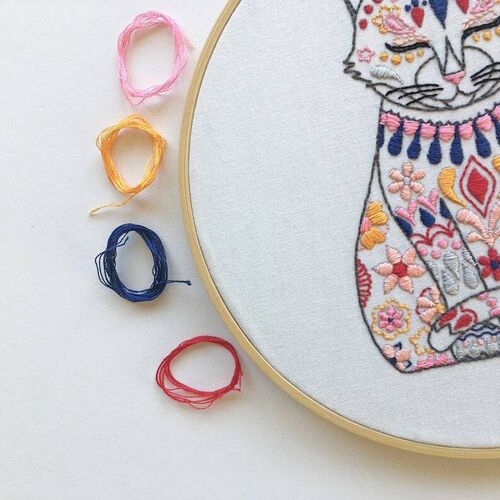 Cat Embroidery Kit
