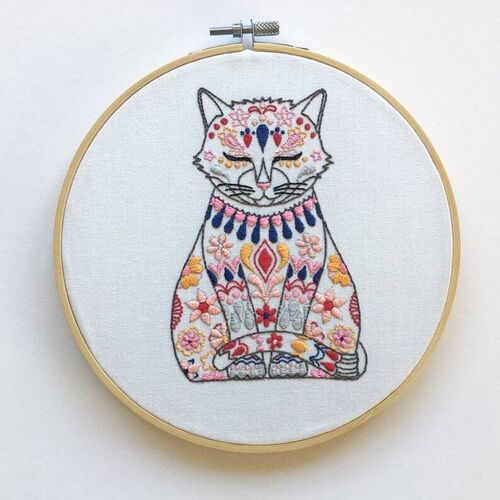 Cat Embroidery Kit