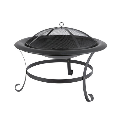 22inch Large Iron Round Bowl Fire Pit - Outdoor Firepit for Garden and Patio